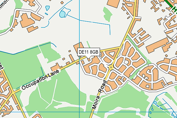 DE11 8GB map - OS VectorMap District (Ordnance Survey)