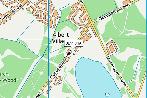 Albert Village Primary School map (DE11 8HA) - OS VectorMap District (Ordnance Survey)