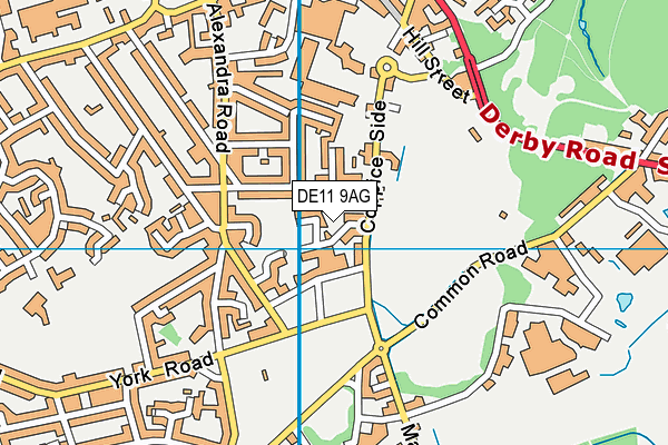 DE11 9AG map - OS VectorMap District (Ordnance Survey)