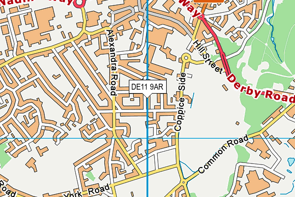 DE11 9AR map - OS VectorMap District (Ordnance Survey)