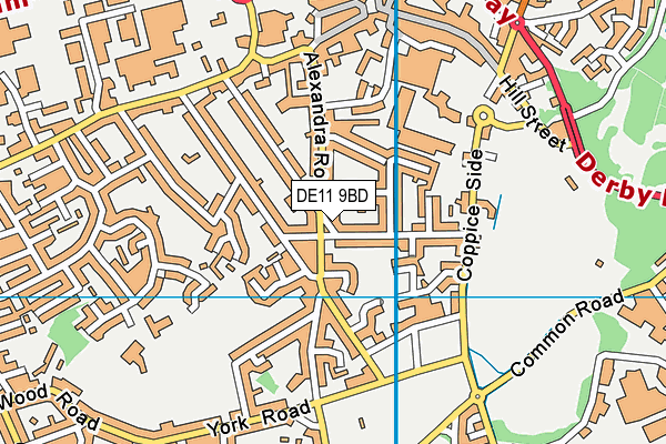 DE11 9BD map - OS VectorMap District (Ordnance Survey)