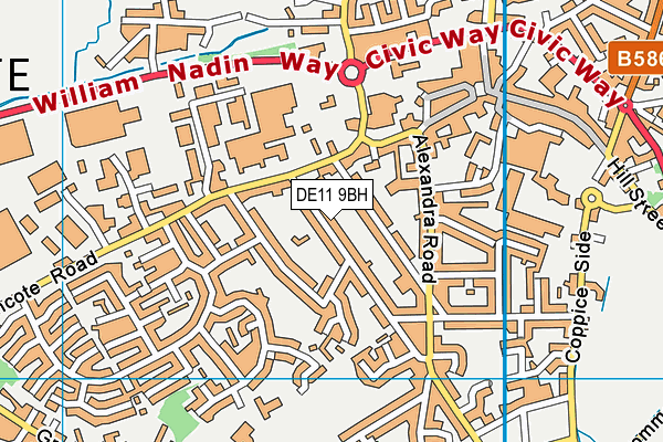 DE11 9BH map - OS VectorMap District (Ordnance Survey)