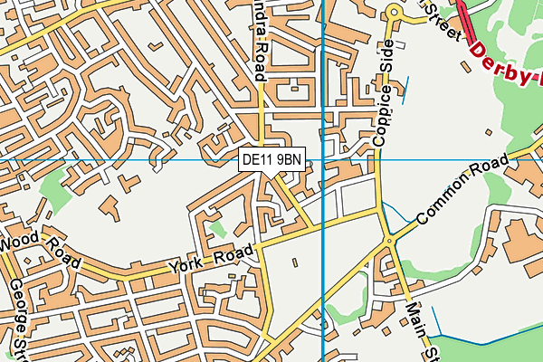 DE11 9BN map - OS VectorMap District (Ordnance Survey)