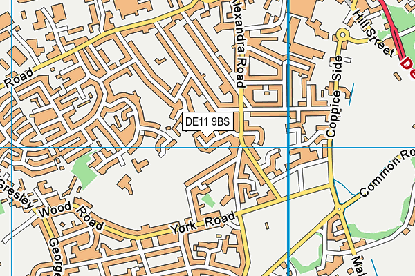 DE11 9BS map - OS VectorMap District (Ordnance Survey)