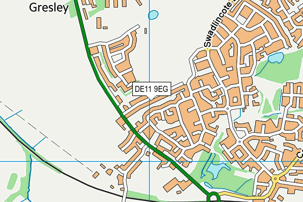 DE11 9EG map - OS VectorMap District (Ordnance Survey)