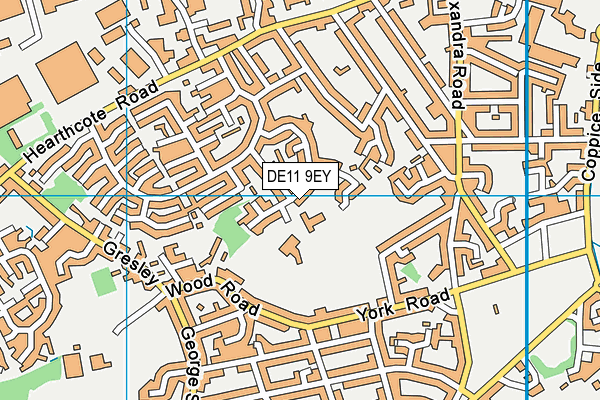 Church Gresley Infant and Nursery School map (DE11 9EY) - OS VectorMap District (Ordnance Survey)