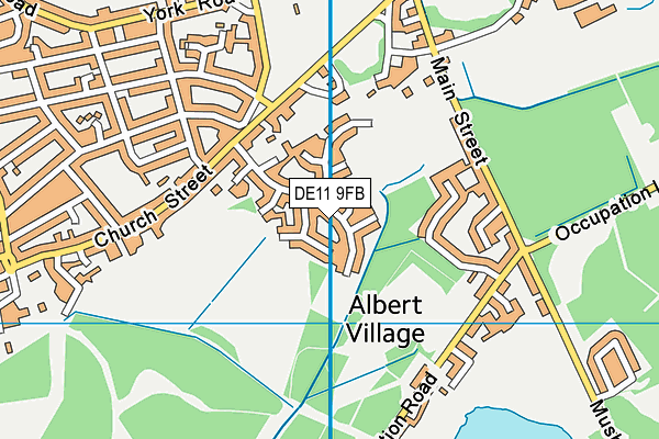 DE11 9FB map - OS VectorMap District (Ordnance Survey)