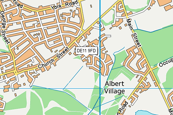 DE11 9FD map - OS VectorMap District (Ordnance Survey)