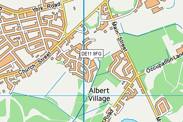 DE11 9FG map - OS VectorMap District (Ordnance Survey)