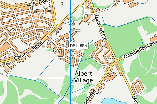 DE11 9FN map - OS VectorMap District (Ordnance Survey)