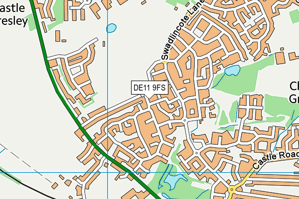 DE11 9FS map - OS VectorMap District (Ordnance Survey)
