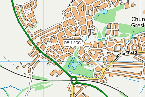 DE11 9GG map - OS VectorMap District (Ordnance Survey)