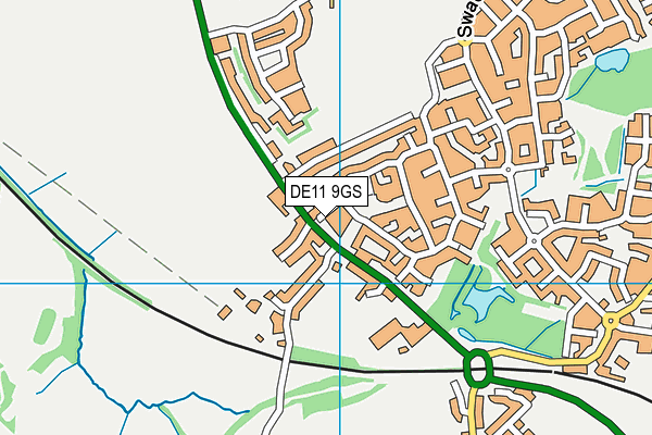 DE11 9GS map - OS VectorMap District (Ordnance Survey)