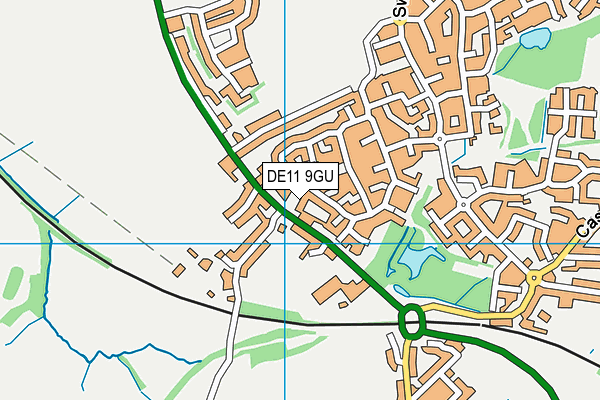 DE11 9GU map - OS VectorMap District (Ordnance Survey)