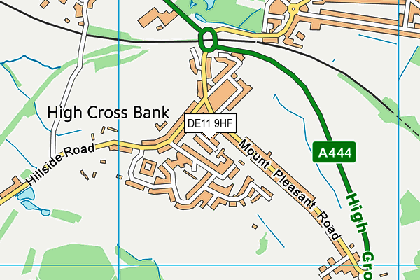 DE11 9HF map - OS VectorMap District (Ordnance Survey)
