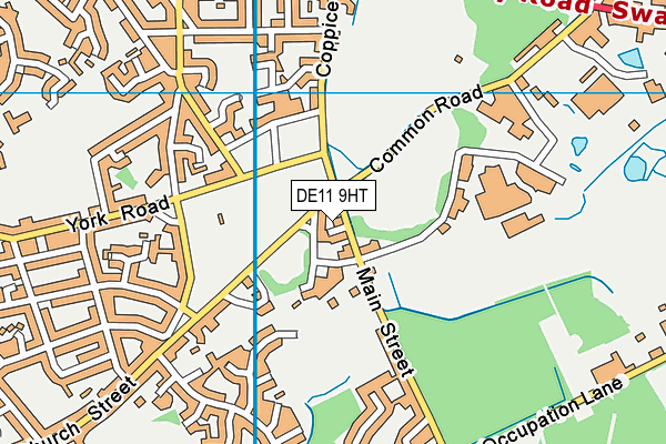 DE11 9HT map - OS VectorMap District (Ordnance Survey)