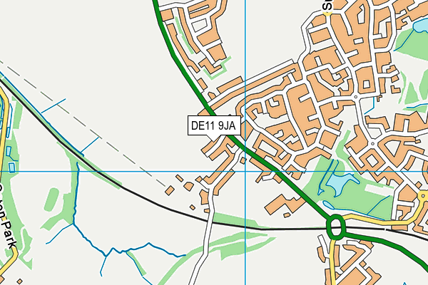 DE11 9JA map - OS VectorMap District (Ordnance Survey)