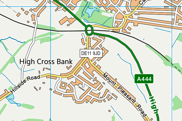 DE11 9JD map - OS VectorMap District (Ordnance Survey)