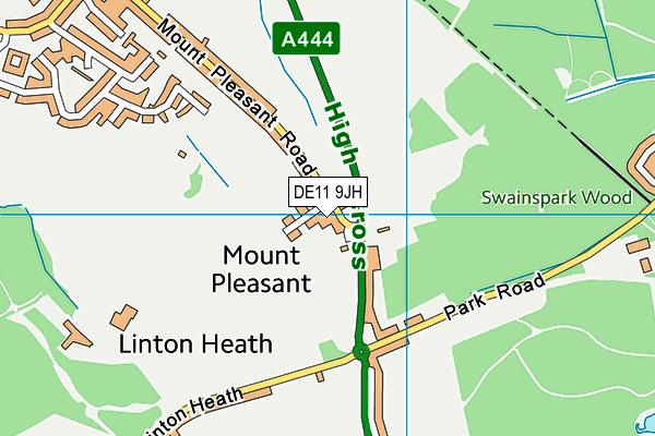 DE11 9JH map - OS VectorMap District (Ordnance Survey)