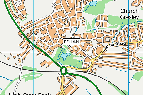 DE11 9JN map - OS VectorMap District (Ordnance Survey)
