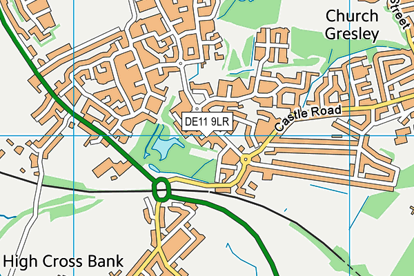 Aspris Telford School map (DE11 9LR) - OS VectorMap District (Ordnance Survey)