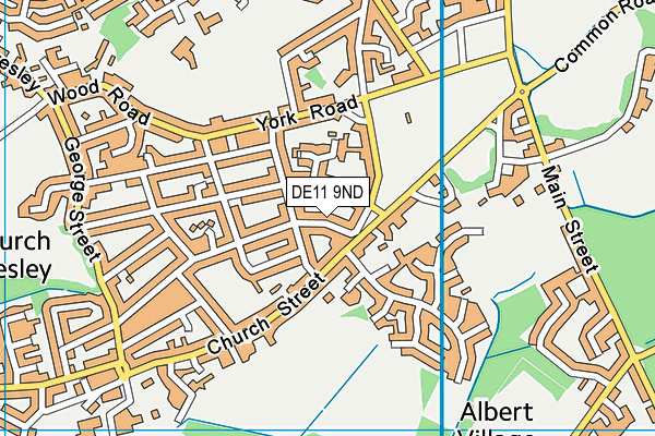 DE11 9ND map - OS VectorMap District (Ordnance Survey)