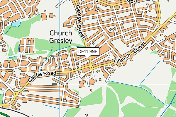 DE11 9NE map - OS VectorMap District (Ordnance Survey)