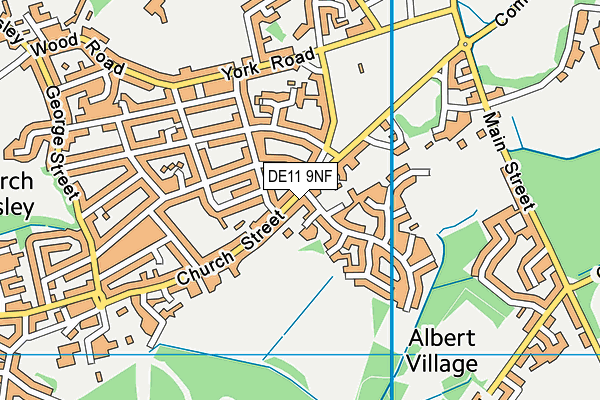 DE11 9NF map - OS VectorMap District (Ordnance Survey)