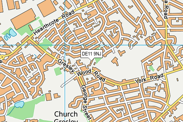 DE11 9NJ map - OS VectorMap District (Ordnance Survey)