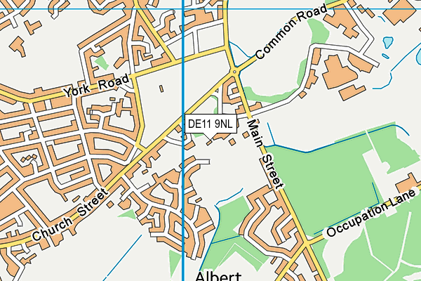 DE11 9NL map - OS VectorMap District (Ordnance Survey)