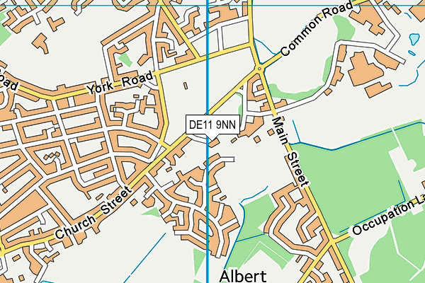 DE11 9NN map - OS VectorMap District (Ordnance Survey)