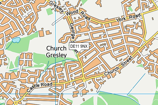 DE11 9NX map - OS VectorMap District (Ordnance Survey)