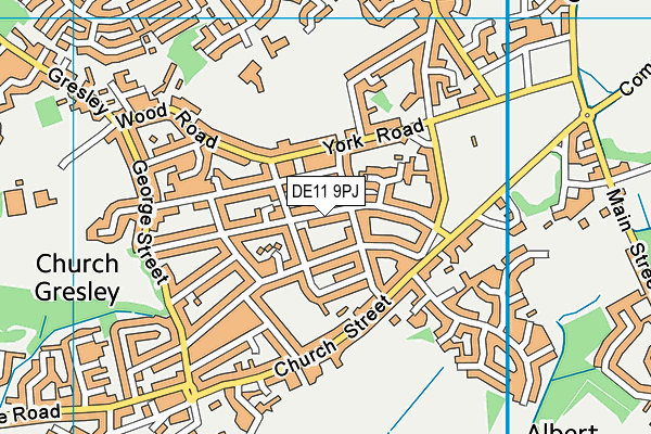 DE11 9PJ map - OS VectorMap District (Ordnance Survey)