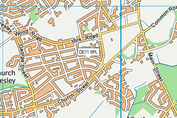 DE11 9PL map - OS VectorMap District (Ordnance Survey)