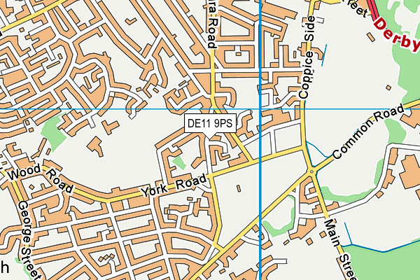 DE11 9PS map - OS VectorMap District (Ordnance Survey)
