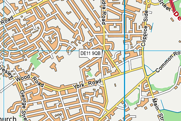 DE11 9QB map - OS VectorMap District (Ordnance Survey)