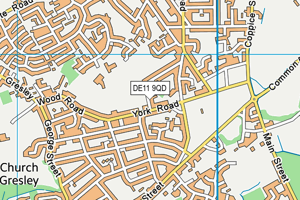 DE11 9QD map - OS VectorMap District (Ordnance Survey)