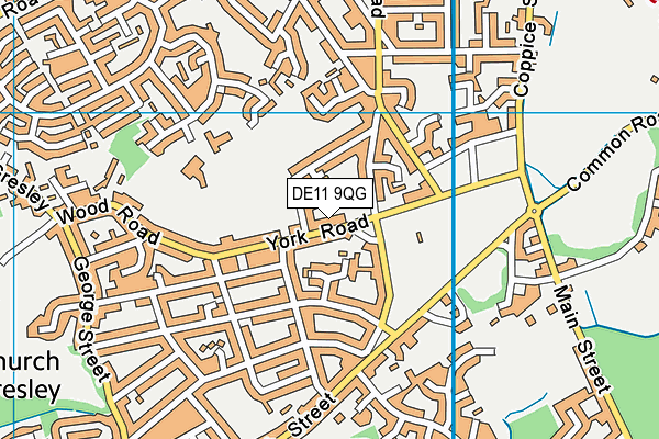 DE11 9QG map - OS VectorMap District (Ordnance Survey)