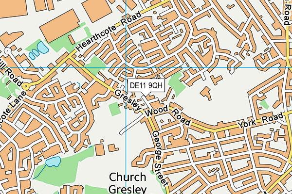 DE11 9QH map - OS VectorMap District (Ordnance Survey)