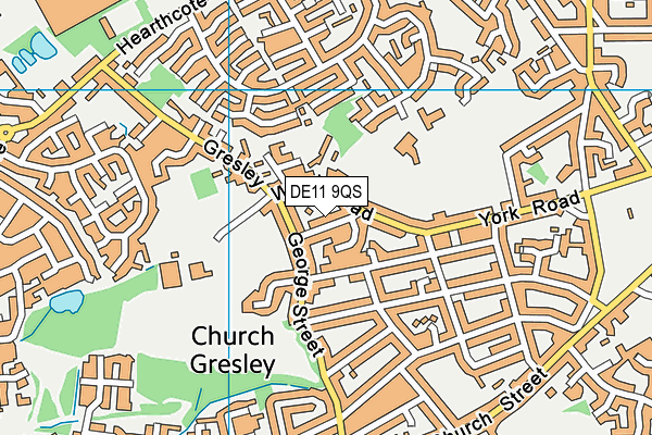 DE11 9QS map - OS VectorMap District (Ordnance Survey)