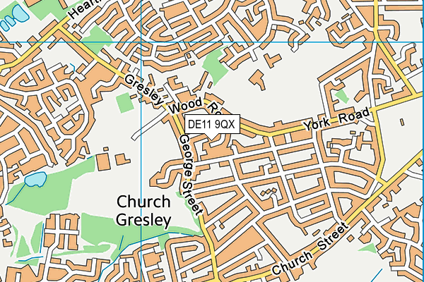 DE11 9QX map - OS VectorMap District (Ordnance Survey)