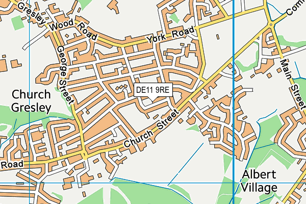 Moat Ground map (DE11 9RE) - OS VectorMap District (Ordnance Survey)