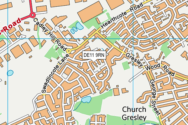 DE11 9RN map - OS VectorMap District (Ordnance Survey)