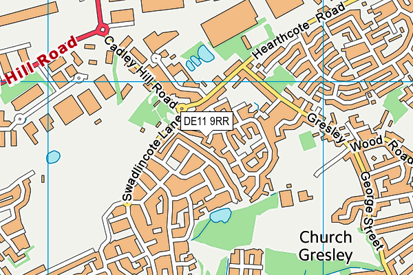 DE11 9RR map - OS VectorMap District (Ordnance Survey)