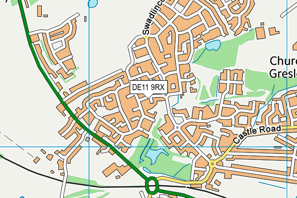 DE11 9RX map - OS VectorMap District (Ordnance Survey)