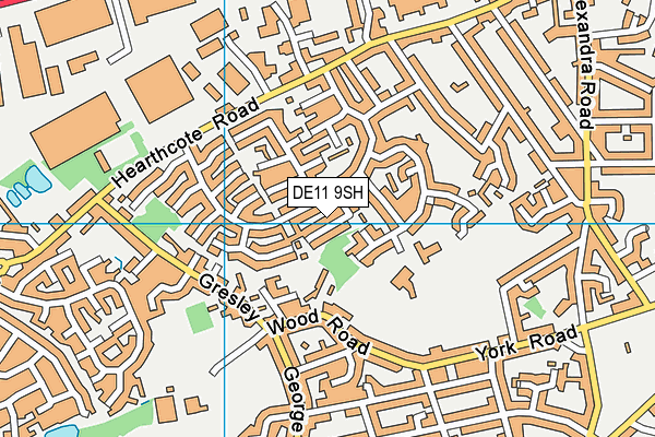 DE11 9SH map - OS VectorMap District (Ordnance Survey)