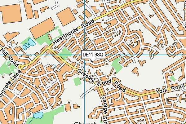 DE11 9SQ map - OS VectorMap District (Ordnance Survey)