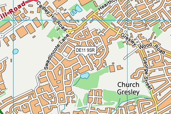 DE11 9SR map - OS VectorMap District (Ordnance Survey)