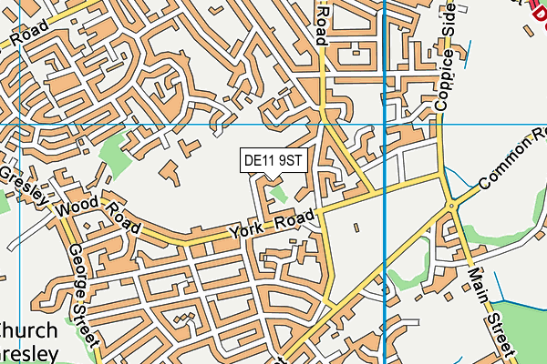 DE11 9ST map - OS VectorMap District (Ordnance Survey)
