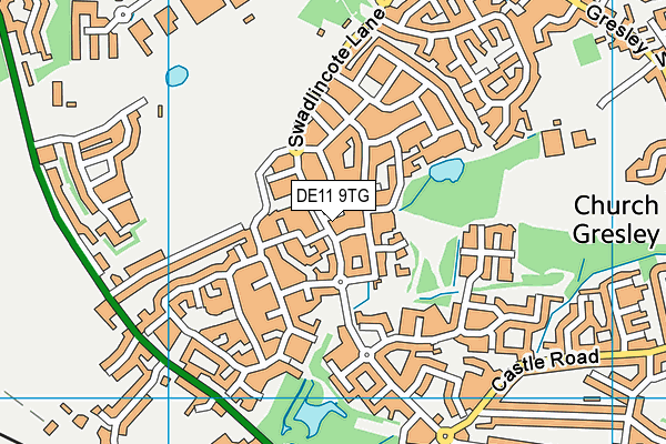DE11 9TG map - OS VectorMap District (Ordnance Survey)